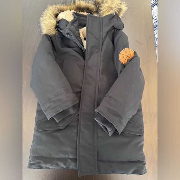 Abercrombie Black Parka with Faux Fur Hood - Picture 2 of 11